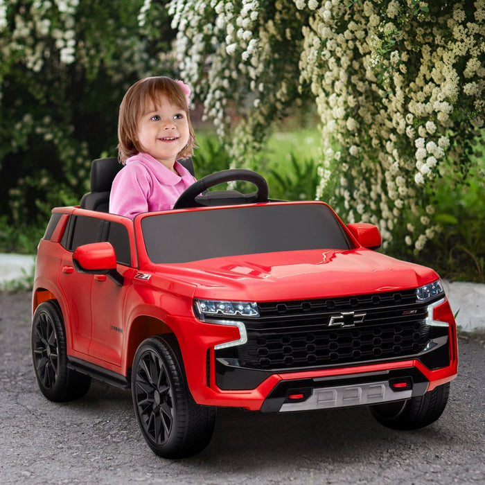 Aosom 12v Licensed Chevrolet Tahoe Powered Ride-On Car, Kids Ride On Car With Remote Control, 3 Spee