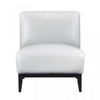 Murdock Accent Chair Silver Leather 