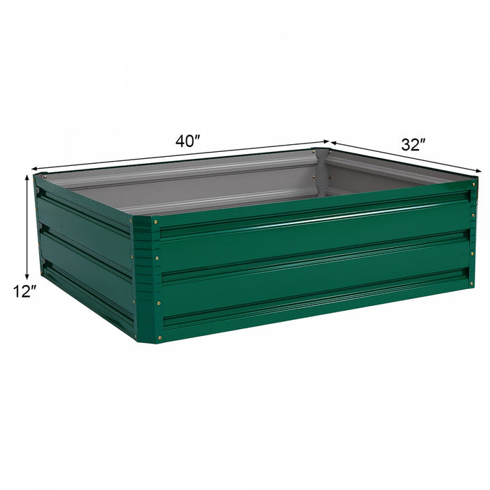 Costway 40"x32" Patio Raised Garden Bed Vegetable Flower Plant Dark Green New