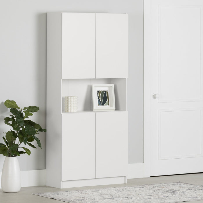 Liora 4-door Bookcase With Open Storage - Pure White 