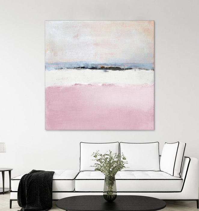 \"Pink Sea Abstract\" Giant Art 72x72 Wall Art