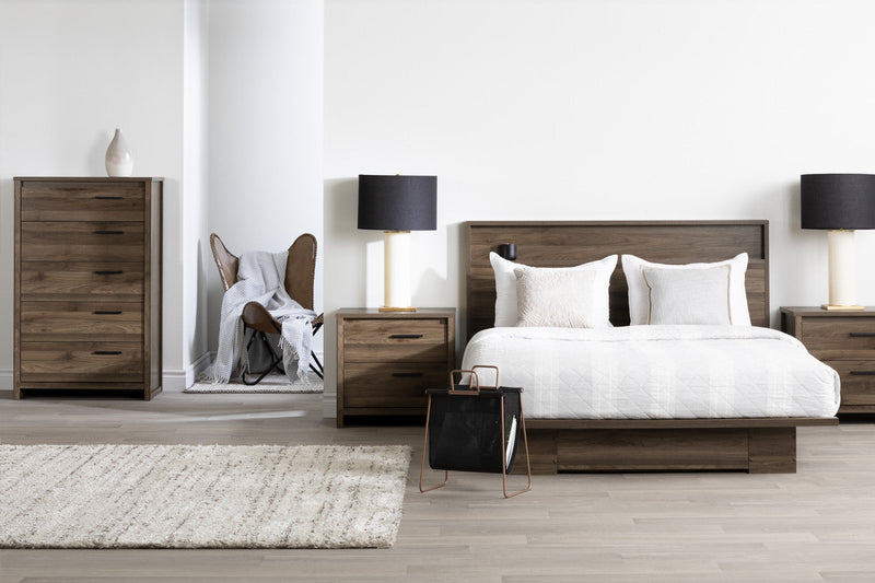 Tao 5-Drawer Chest - Natural Walnut 