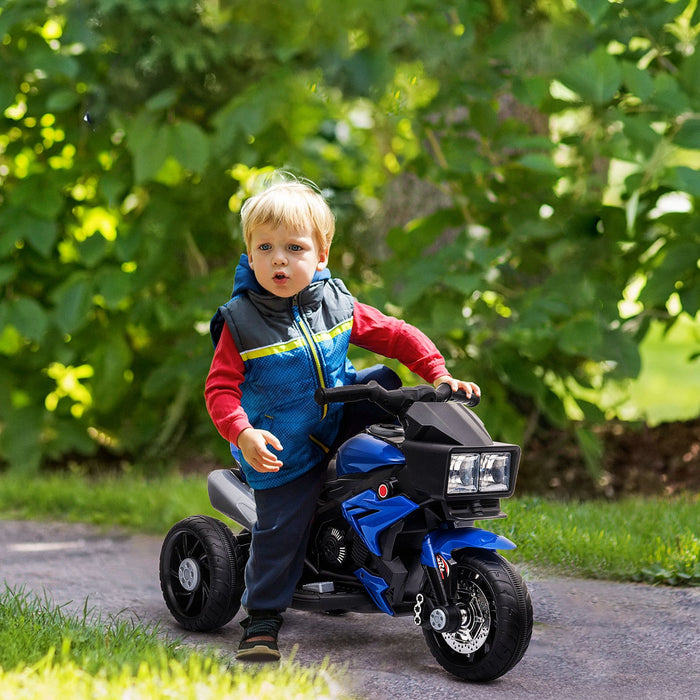 Aosom Kids Electric Powered Ride-On Pedal Motorcycle Ride-on Toy 6v Battery Powered W/ Music Horn He