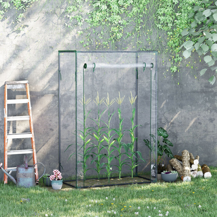 Outsunny 40\"l X 20\"w X 59\"h Walk-in Garden Greenhouse With Durable Steel Frame Outdoor Hot House Tom
