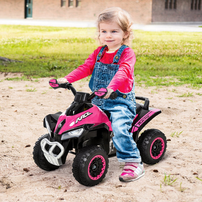 Aosom 4 Wheels Ride On Motorcycle Toy For Kids Baby Toddler Ride-on Car Walker No Power Foot To Floo