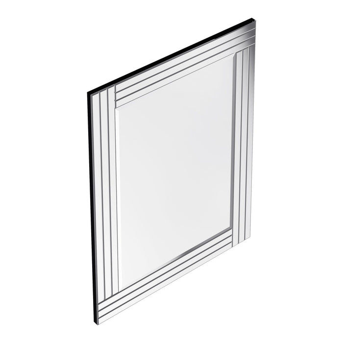 Foundry 30 Inch All-Glass Rectangular Mirror In Chrome 