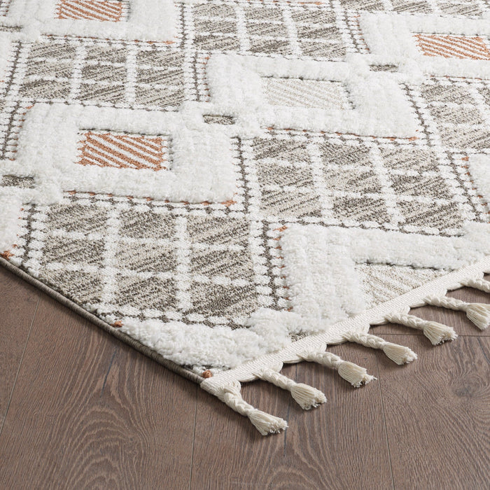 Quinto Twinkle Orange Shag Area Rug - 7'7\" x 10'