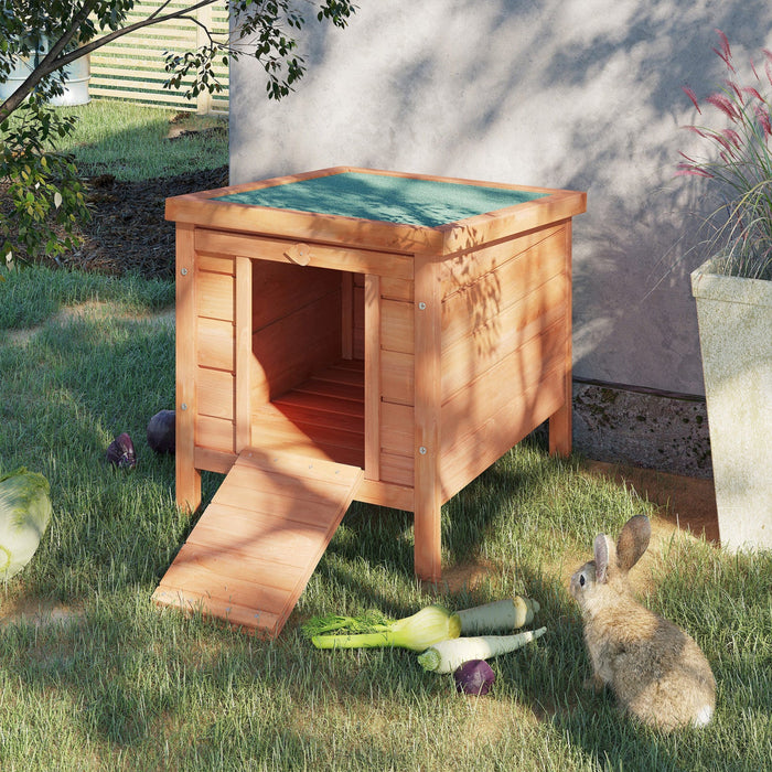 Pawhut 20\"x16.5\"x17\" Wooden Rabbit Hutch Small Animal House Bunny Guinea Pig Pet Cage Coop Cat Shelt