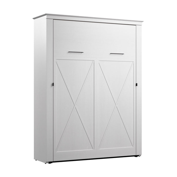 Bestar Key West 69 W Queen Murphy Bed - Pure White Oak