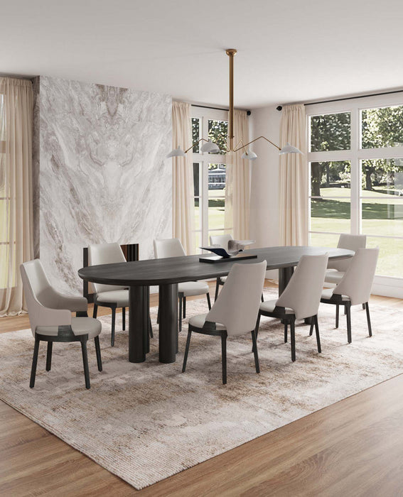 Kara Modern 8-Piece Dining Chair Set in Light Gray 