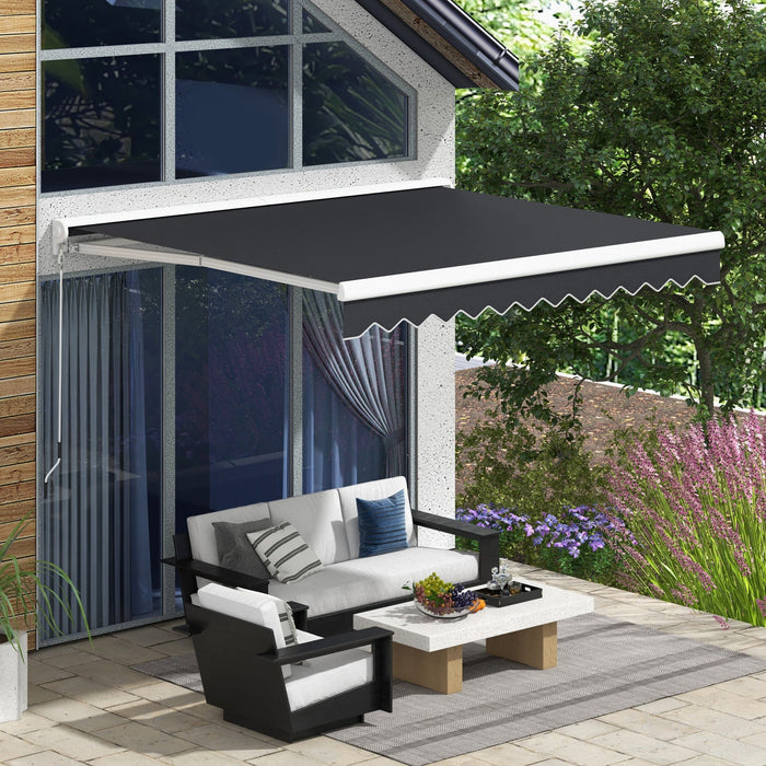 Outsunny 10' X 8' Motorized Retractable Awning With Remote Controller