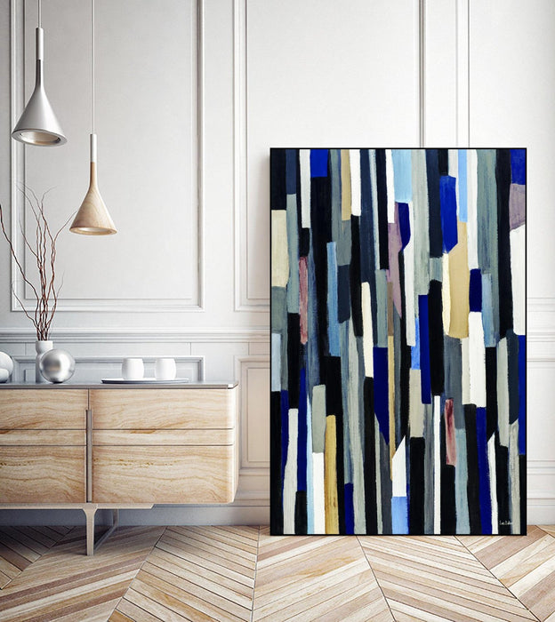 \"Modernday\" Canvas Framed Black 24x36 Wall Art