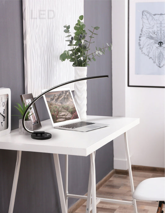 Dainolite LED Desk Lamp 18w Black Finish