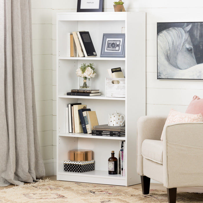 Axess 4-Shelf Bookcase - Pure White
