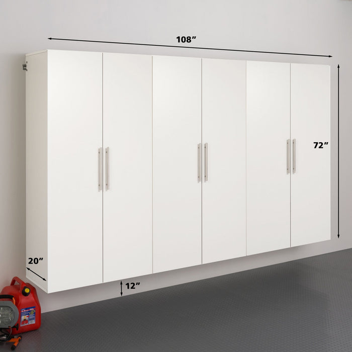 Hangups 108-inch 3-piece Garage Storage Cabinet Set E - White 