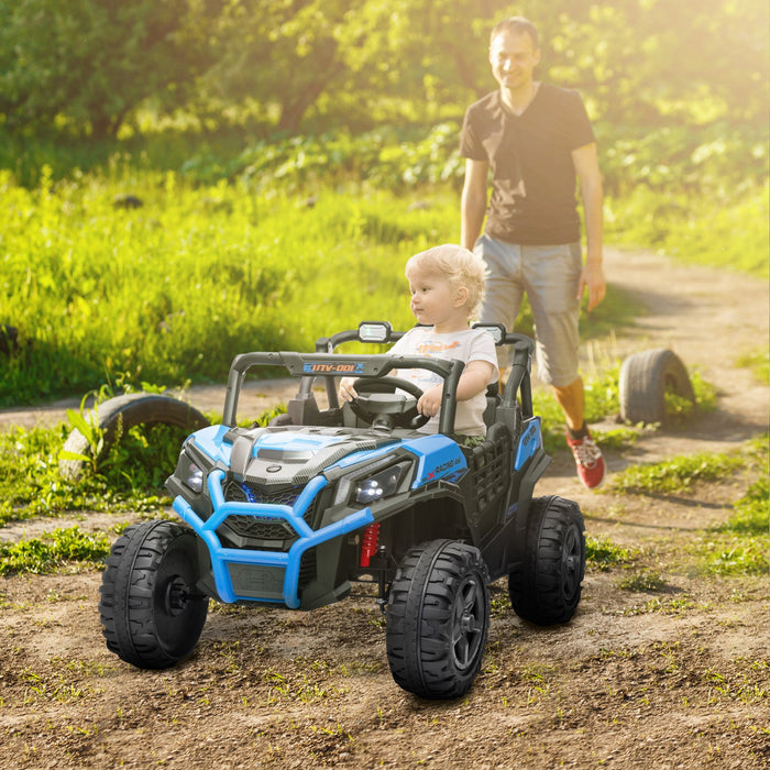 Qaba 2 Seater Electric Car For Kids, 24v 7ah Big Battery Powered Ride-On Car With Remote Control, 3 