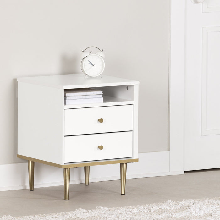 Dylane 2-Drawer Nightstand - Pure White