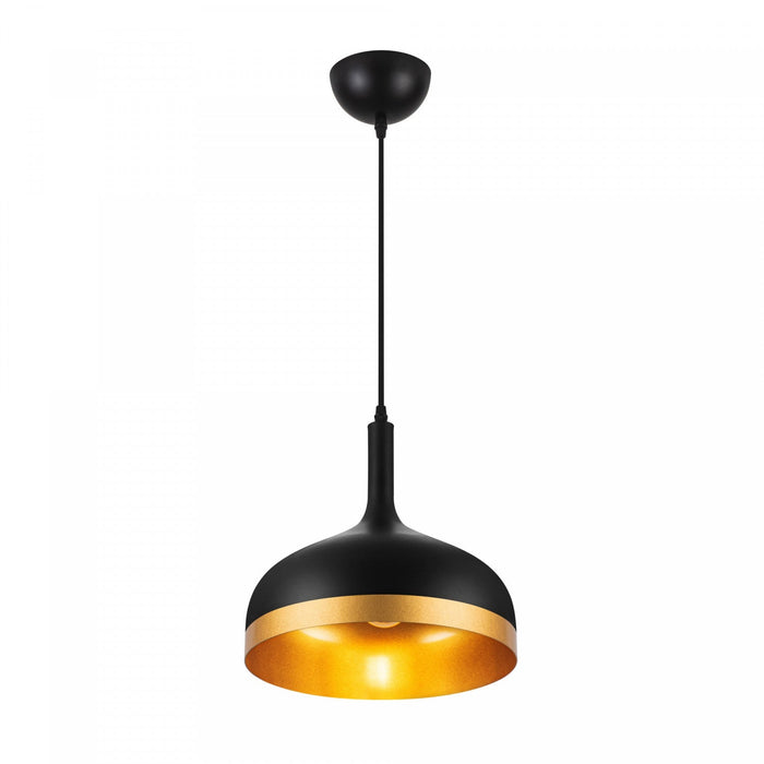 Dash Collection 12\" Pendant Ceiling Light - Black & Gold