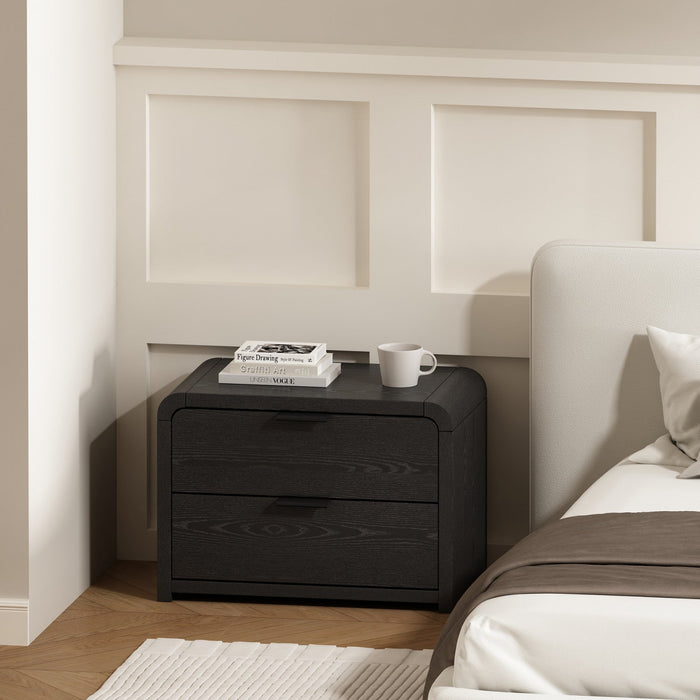Grace Modern 28\" Nightstand in Black 