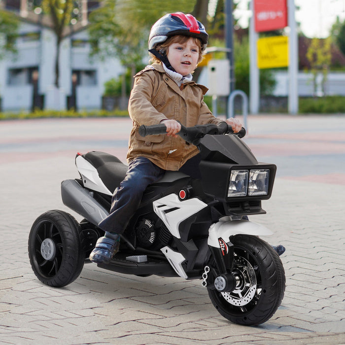 Aosom Kids Electric Pedal Motorcycle Powered Ride-On Toy 6v Battery Powered W/ Music Horn Headlights