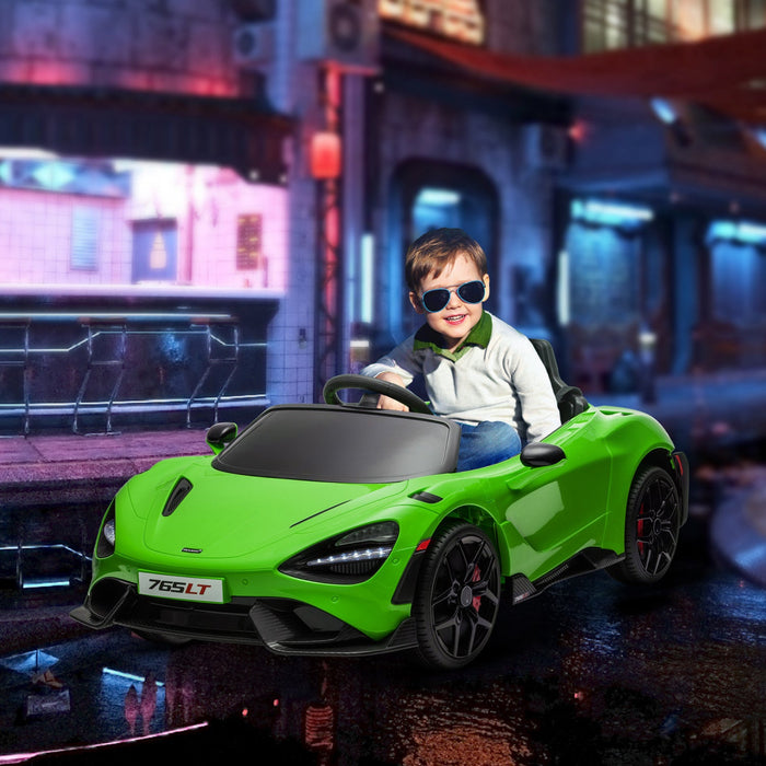 Qaba Mclaren 765lt Licensed 12v Powered Ride-On Car, Battery Powered Kids Electric Car With Scissor 