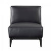 Murdock Accent Chair Black Leather 