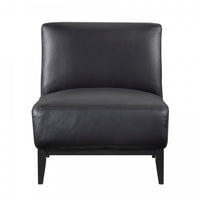Murdock Accent Chair Black Leather 