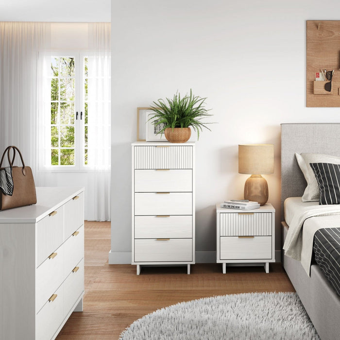 Granville Modern 3-Piece Dresser Set in White 