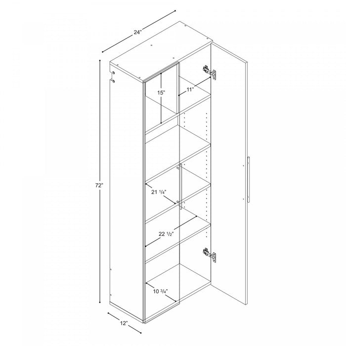 Hangups 4-shelf Garage Storage Cabinet - Light Gray 
