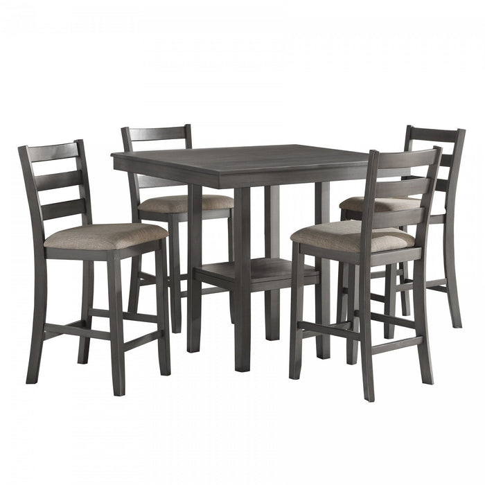 Mosse 5pc Counter Height Dining Set - Grey 