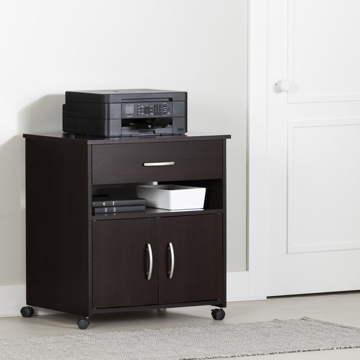 Axess Printer Cart On Wheels - Chocolate 