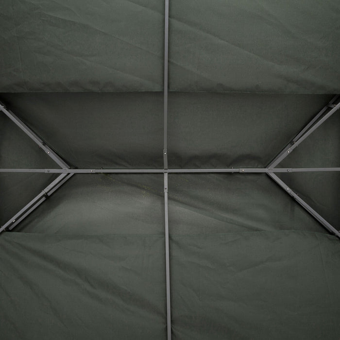 Outsunny 13.1' X 9.8' Gazebo Replacement Canopy 2 Tier Top Uv Cover Pavilion Garden Patio Outdoor, D