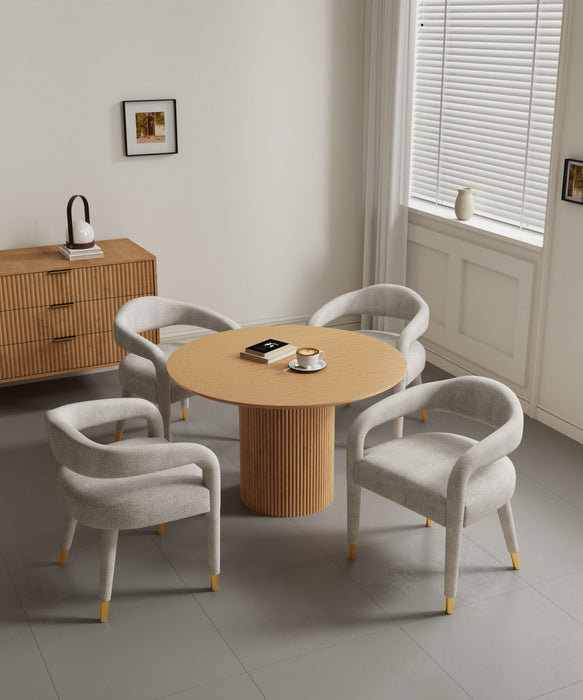 Aspen and Hathaway Modern Industry Chic 5-Piece Dining Set in Gold Dust and Natural 