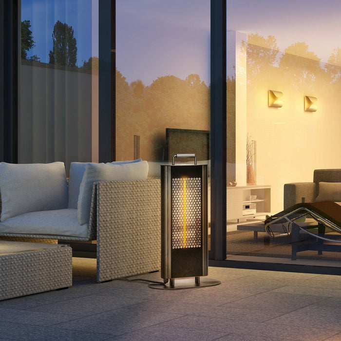 Outsunny Electric Patio Heater With Ultra-low Glare And 6 Heat Settings, 1200w Aluminium Alloy Frees