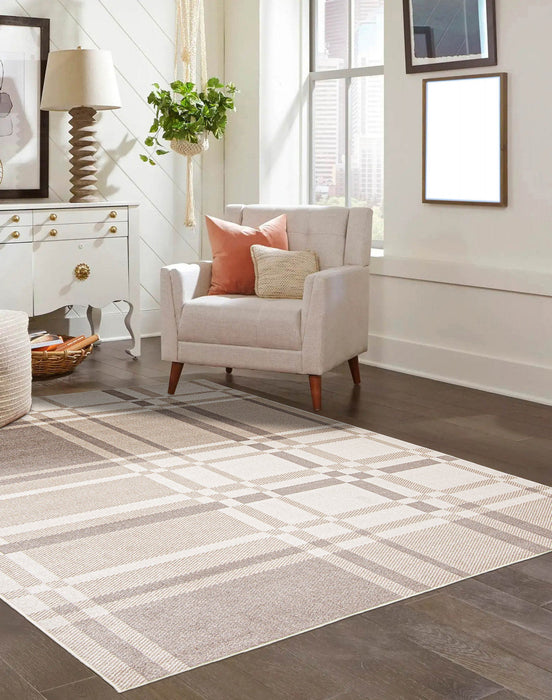 Roma Ivory Machine Washable Area Rug - 3'0\" x 5'0\"