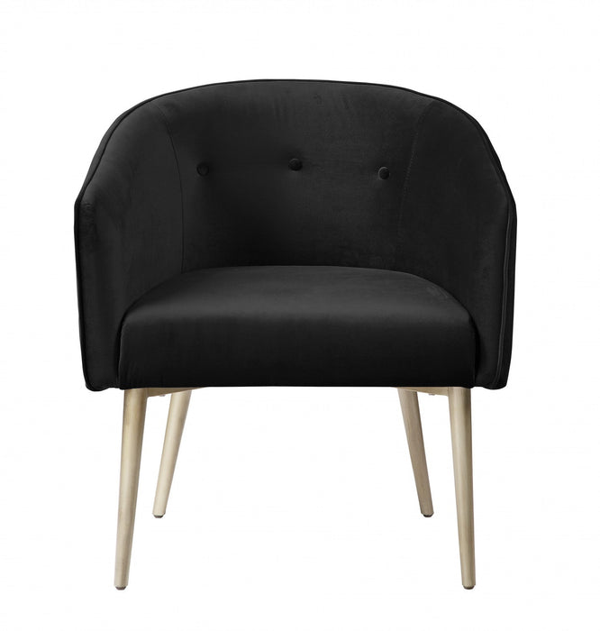 Velma Accent Chair Black Velvet 