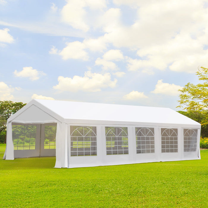Outsunny 16'x32' Large Party Tent & Carport With Removable Sidewalls And Windows, Portable Garage Ca