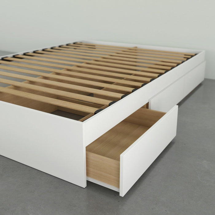 Nordika Queen Platform Bed - White 