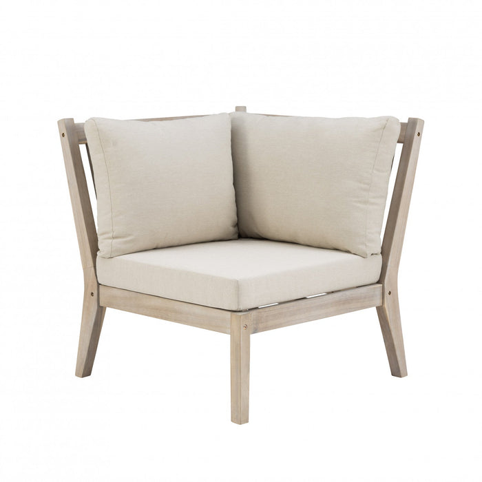 Teagon Outdoor Corner Patio Chair Patio - Natural Beige