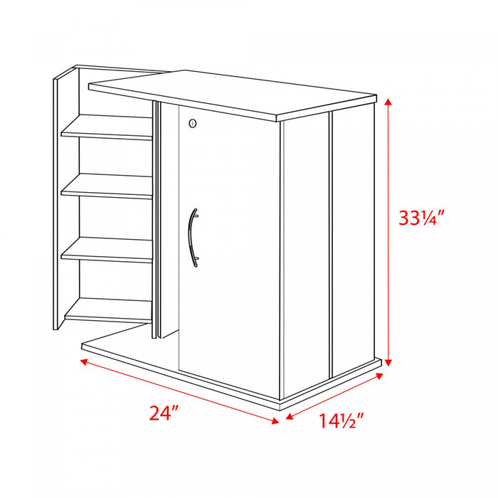 Locking Media Storage Cabinet - Black
