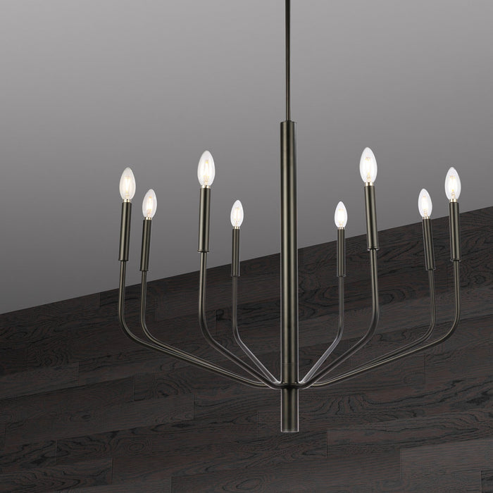 Dainolite Eleanor 6 Light Chandelier Matte Black Lamp