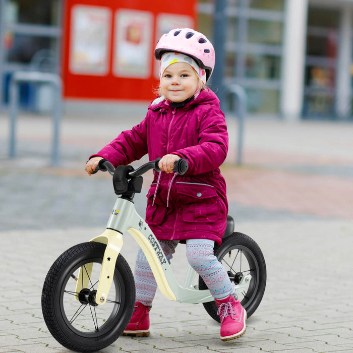 Costway 12 Inch Magnesium Toddler Balance Bike No Pedal Training Toddler Balance Bike Green