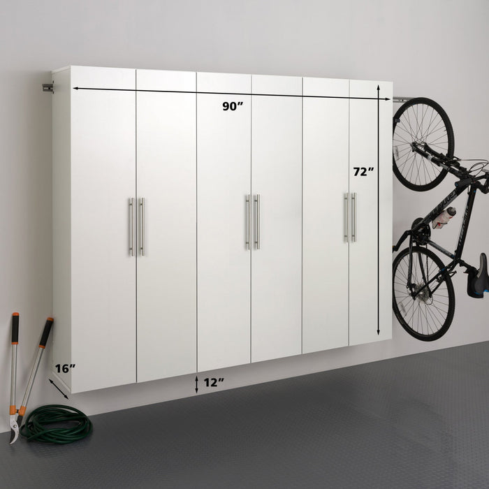 Hangups 90-inch 3-piece Garage Storage Cabinet Set E - White 