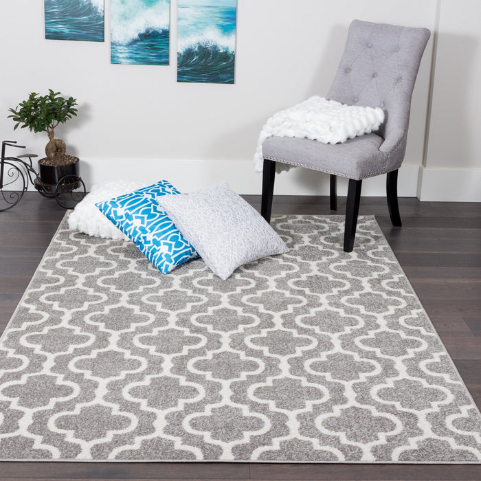 Lav Lat Grey 3x5 Area Rug