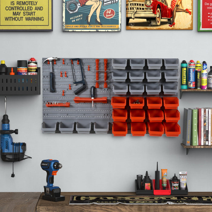 Durhand 44 Piece Wall Mounted Storage Bins