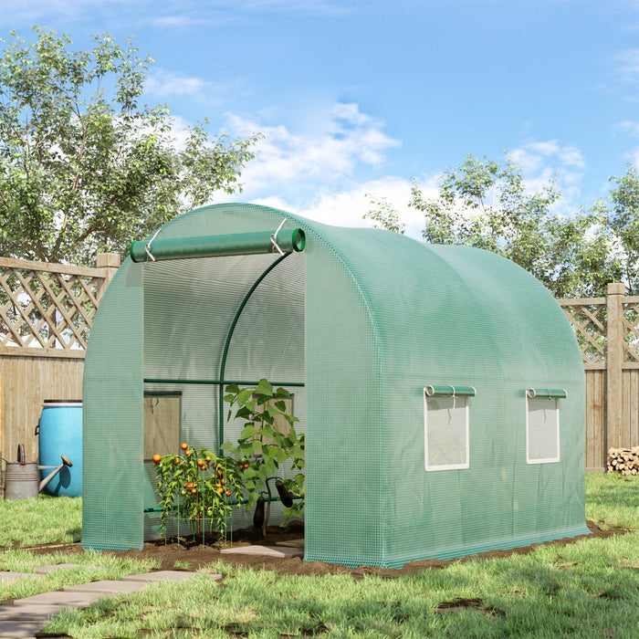 Outsunny 8'x6.6'x6.6' Heavy Duty Walk-in Greenhouse Garden Tunnel Hot House Outdoor Flower Vegetable