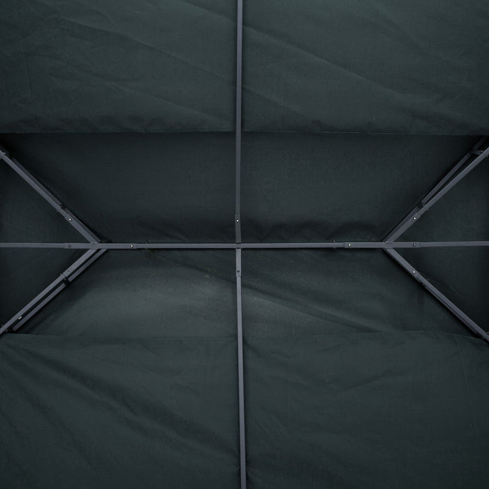 Outsunny 13.1' X 9.8' Gazebo Replacement Canopy 2 Tier Top Uv Cover Pavilion Garden Patio Outdoor, G