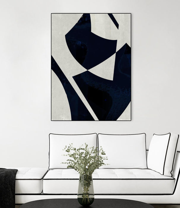 \"Black Machine I\" Canvas Framed Black 30x40 Wall Art