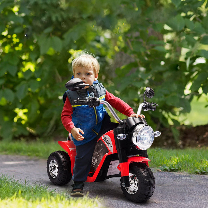 Aosom Kids Electric Motorcycle 6v Battery Powered Ride-On Ride-on Dirt Bike 3-wheels Motorbike With 