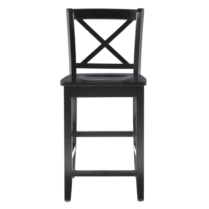 Torino X-Back Counter-Height Stool - Black